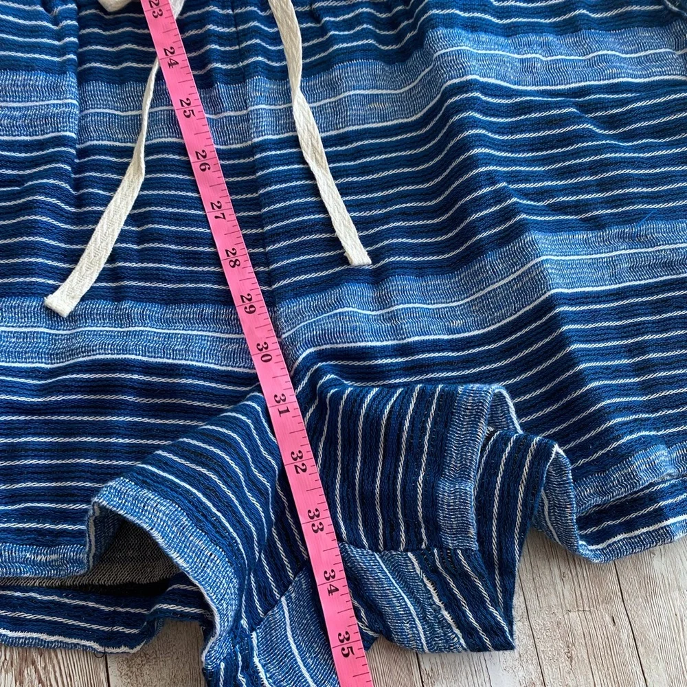 Lou & Grey Baja Romper Large blue white stripe terry lounge comfy shorts jumper - Picture 10 of 15